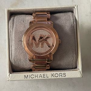 Michael Kors rose gold watch, box included